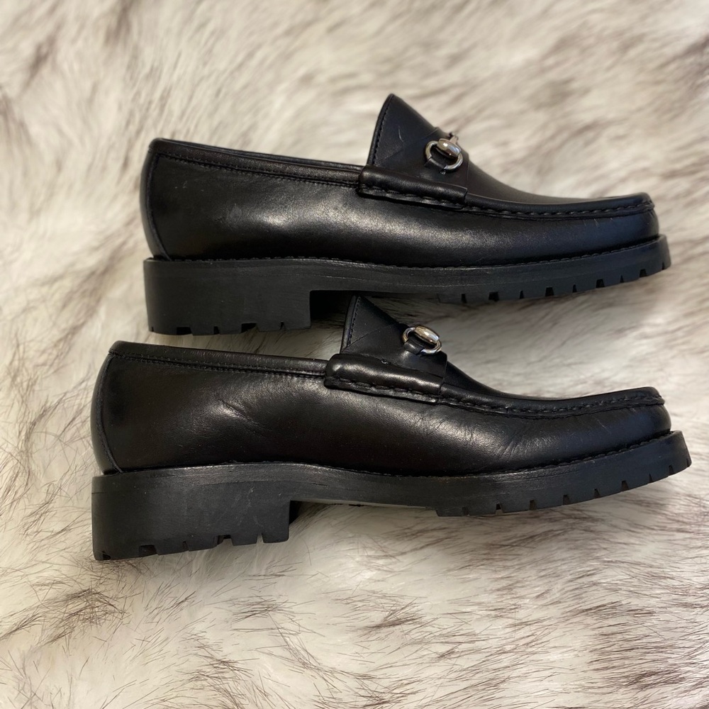 Authentic Gucci Black Leather Horsebit Women’s Loafers - Picture 3 of 10